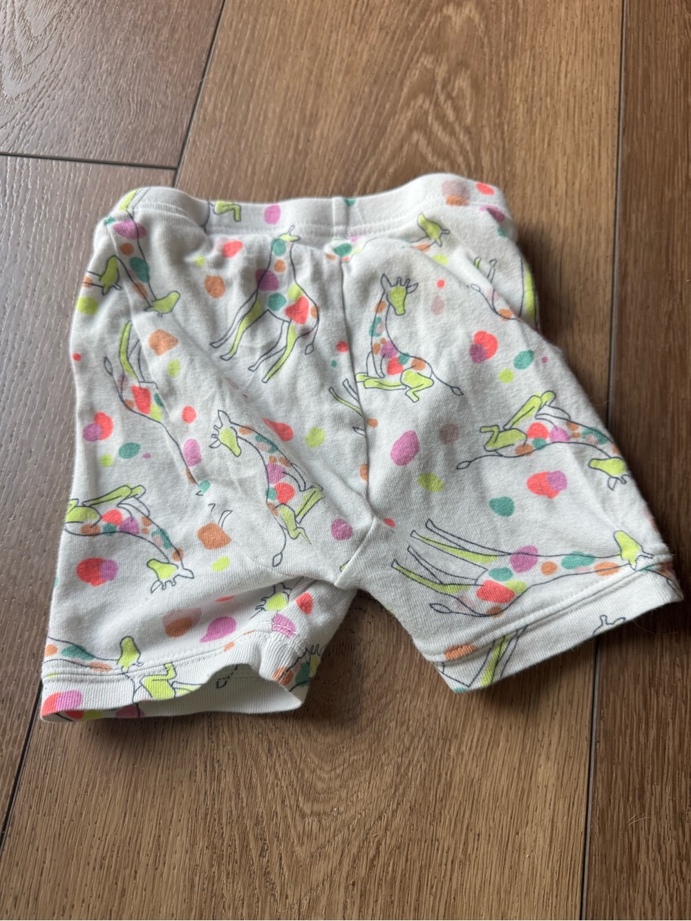 Baby Gap Multicolor Polka Dot Giraffe Print Cotton Shorts